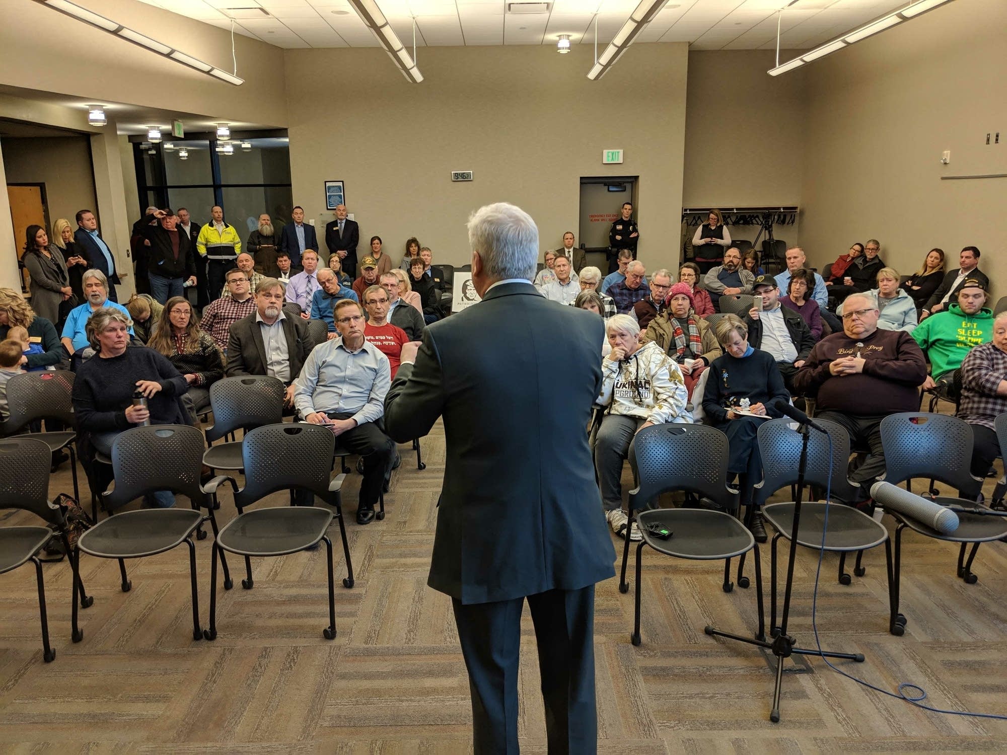 U.S. Rep. Tom Emmer answered questions at a town hall meeting.