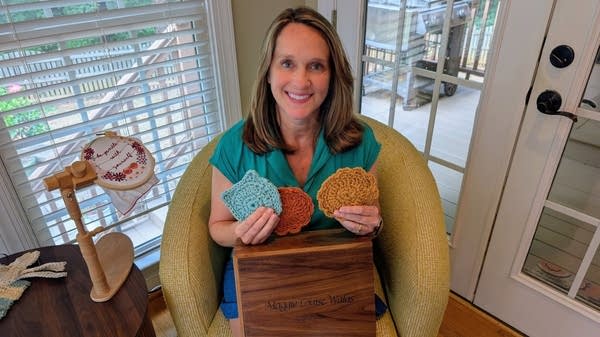 During her time off, Sarah Walas has learned how to crochet and completed a woodworking project with her father. 