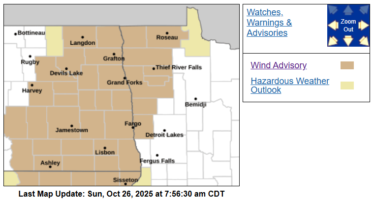 Wind advisory Sunday 9 a.m. to 5 p.m.