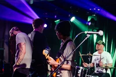 band performing on stage