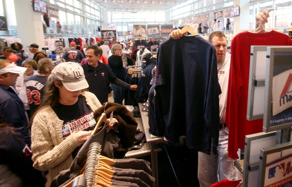 Fans shop for gear