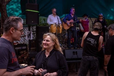 Band on stage and crowd 