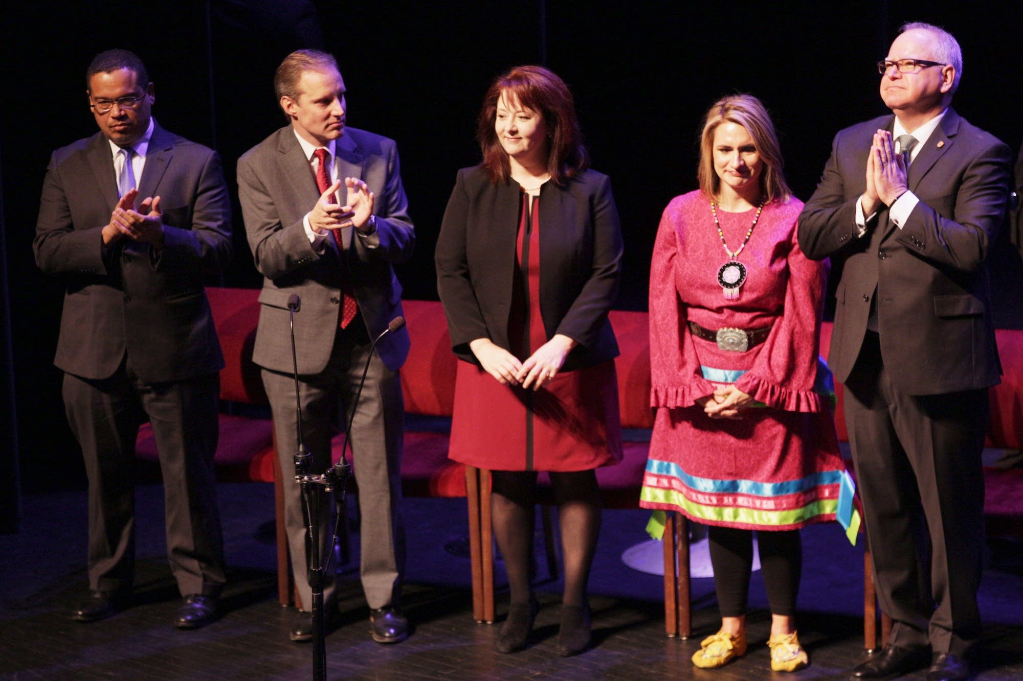 Minnesota constitutional officers prepare for their inauguration.