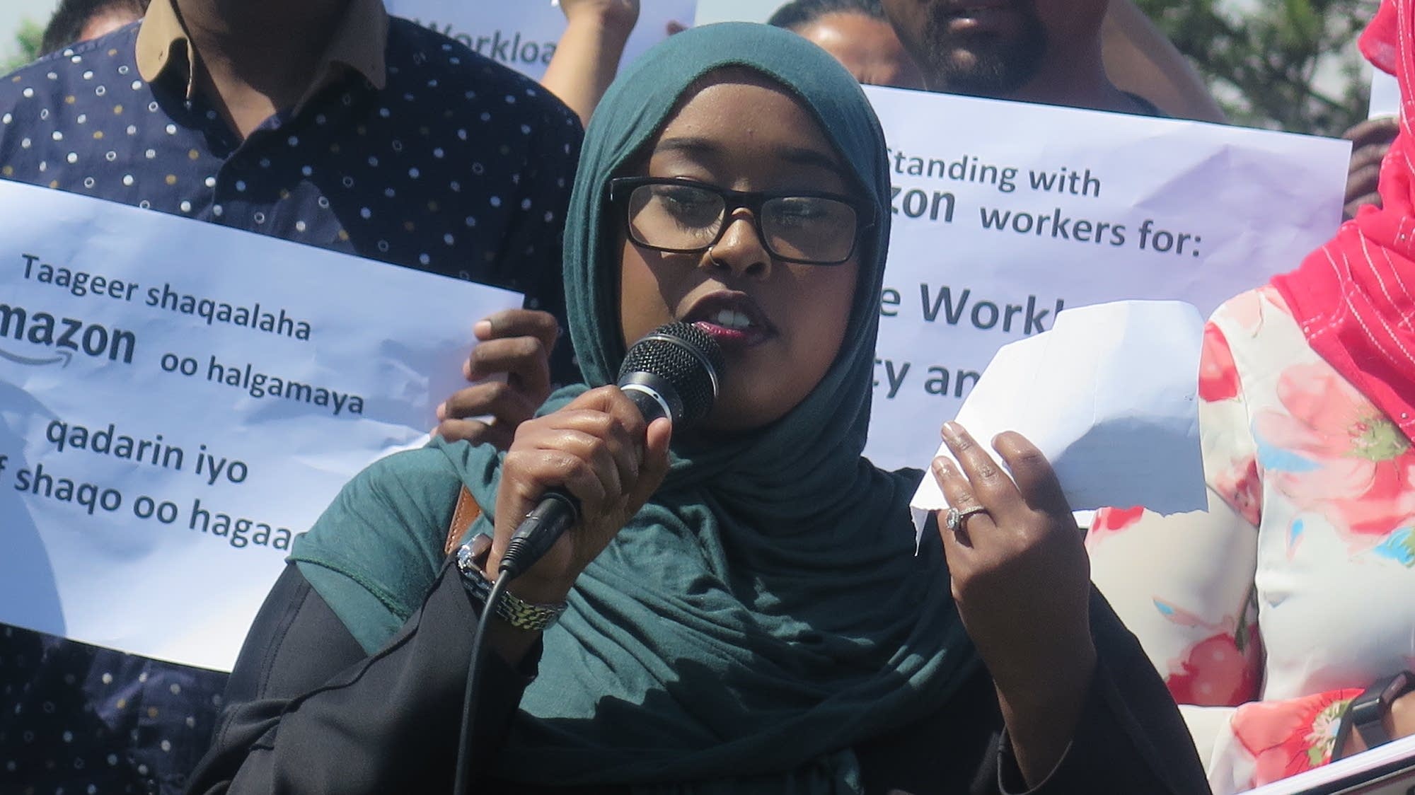 East African workers demand safer working conditions at Amazon's Eagan