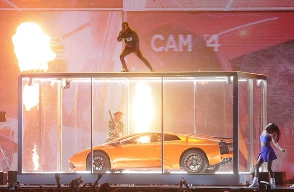 Kendrick Lamar performs at the BRIT Awards 2018.