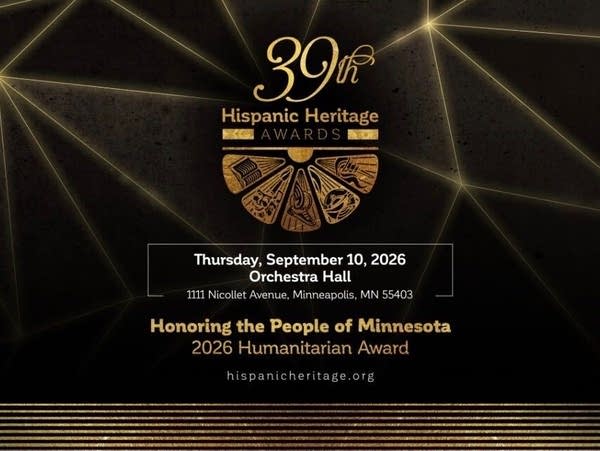 A graphic for the 39th Hispanic Heritage Awards honoring the people of Minnesota