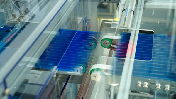 A machine manufacturing solar cells