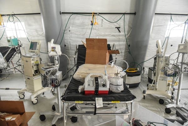 An emergency field hospital set up by the Samaritan's Purse organization to aid in the COVID-19 pandemic in Central Park on March 30, 2020 in New York City. 