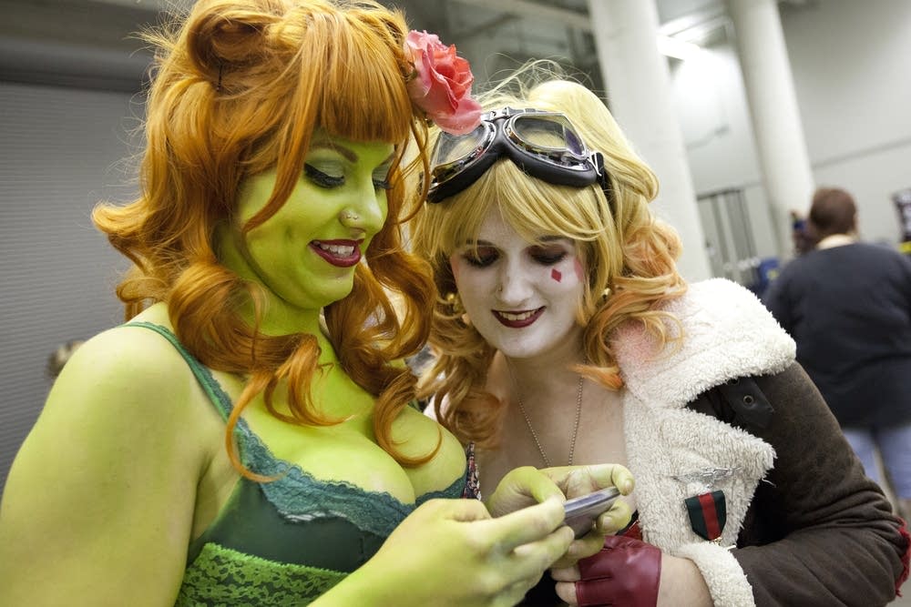 Reviewing photos of the day