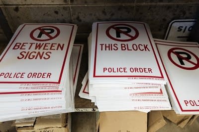 Piles of street signs
