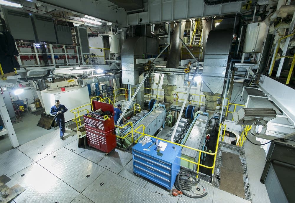 The engine room on the Kaye E. Barker