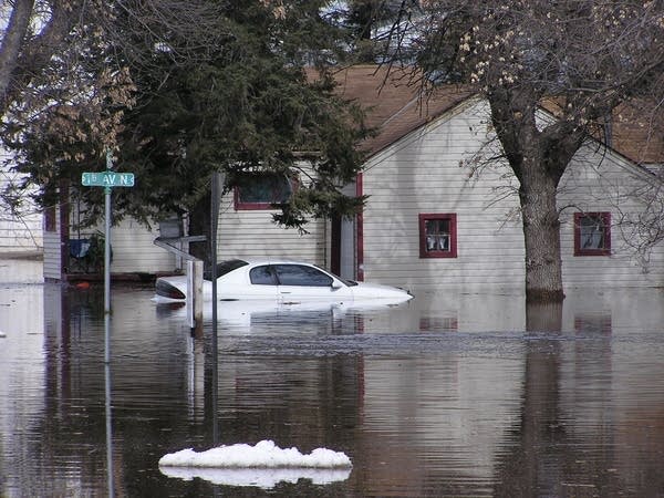 Flooded car