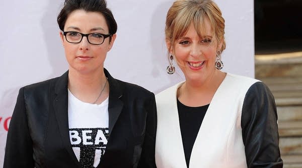 Sue Perkins and Mel Giedroyc, hosts of the Great British Bake Off.  