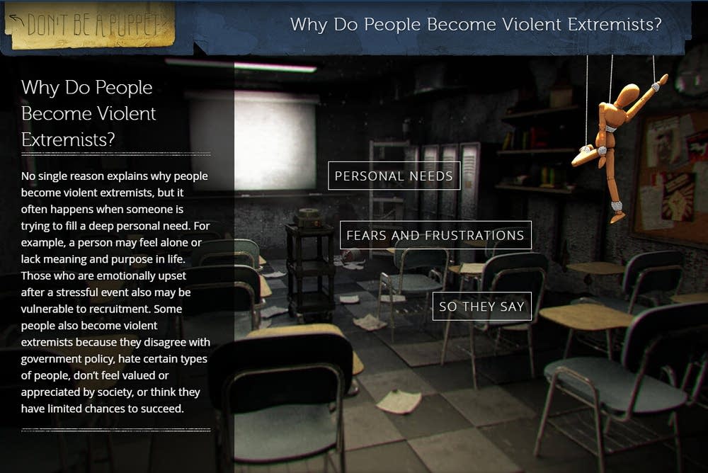 FBI website, Don't Be A Puppet