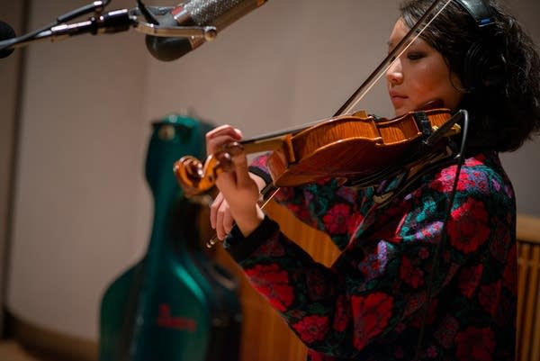 Leah Ottman in The Current studio in 2014