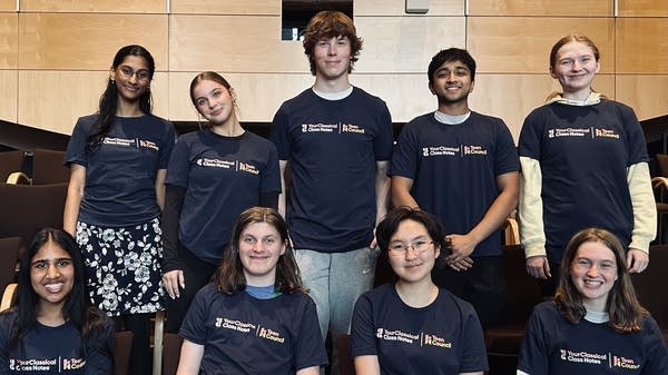 The Class Notes 2025-26 Teen Council poses for a photo at their final celebration event