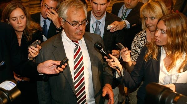  House Financial Services Committee Chairman Barney Frank (D-MA) talks to reporters after the vote failed on the bailout situation on Capitol Hill September 29, 2008 in Washington DC. 