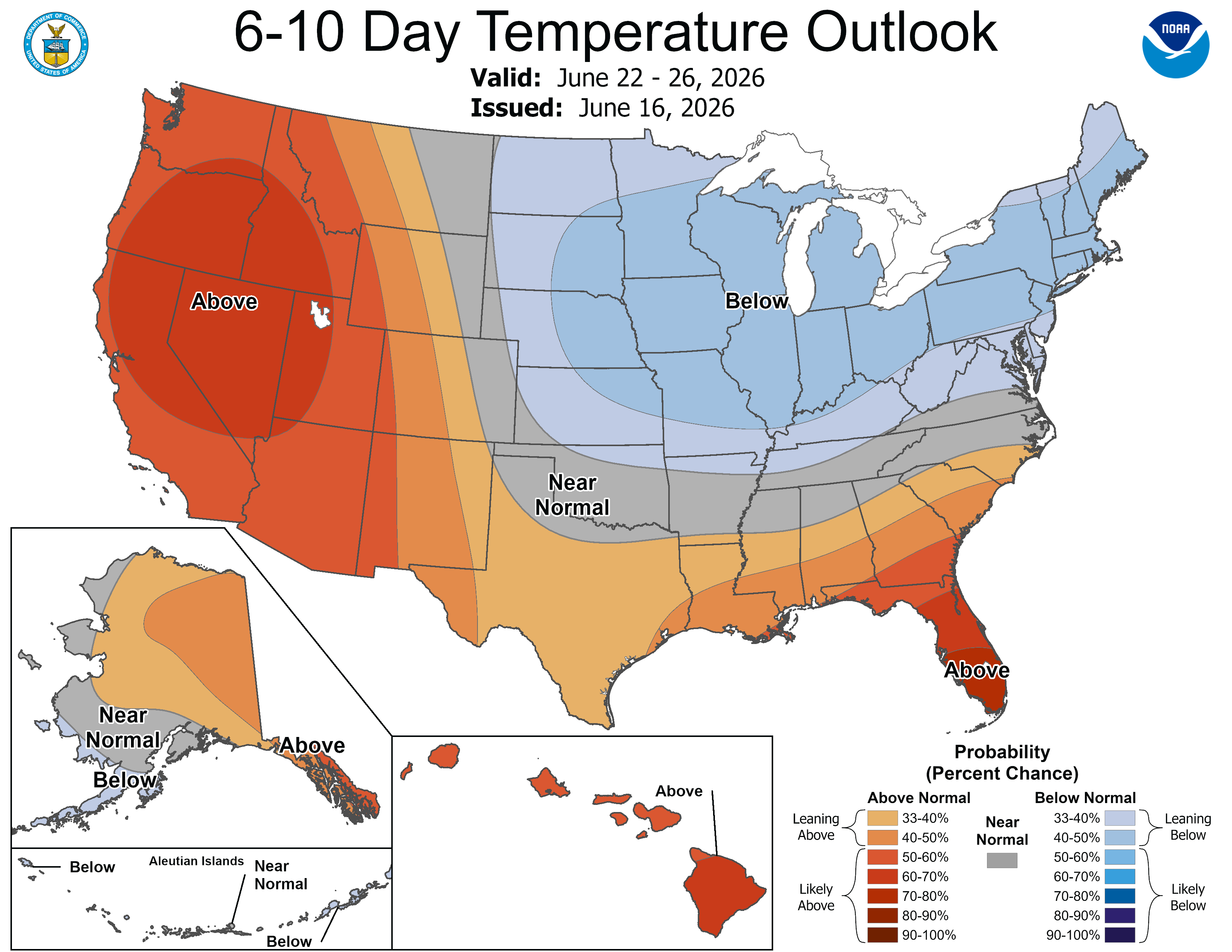 Cooler weather towards the end of the forecast