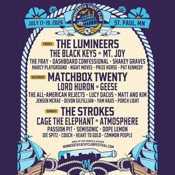 MN Yacht Club 2026 Lineup
