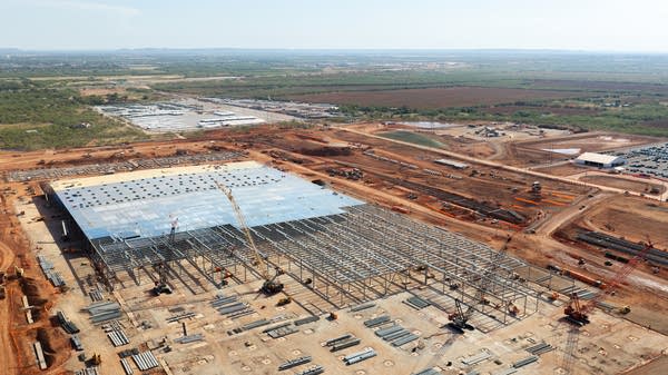 A Stargate Oracle AI data center under construction in Abilene, Texas. 