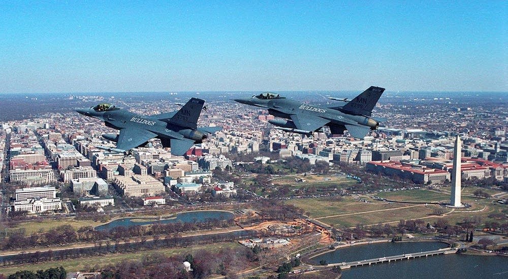 148th Fighter Wing jets over Washington, D.C.