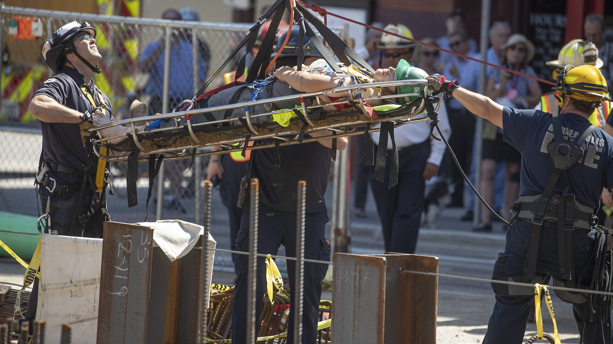 Worker freed after trench collapse in downtown Minneapolis | MPR News