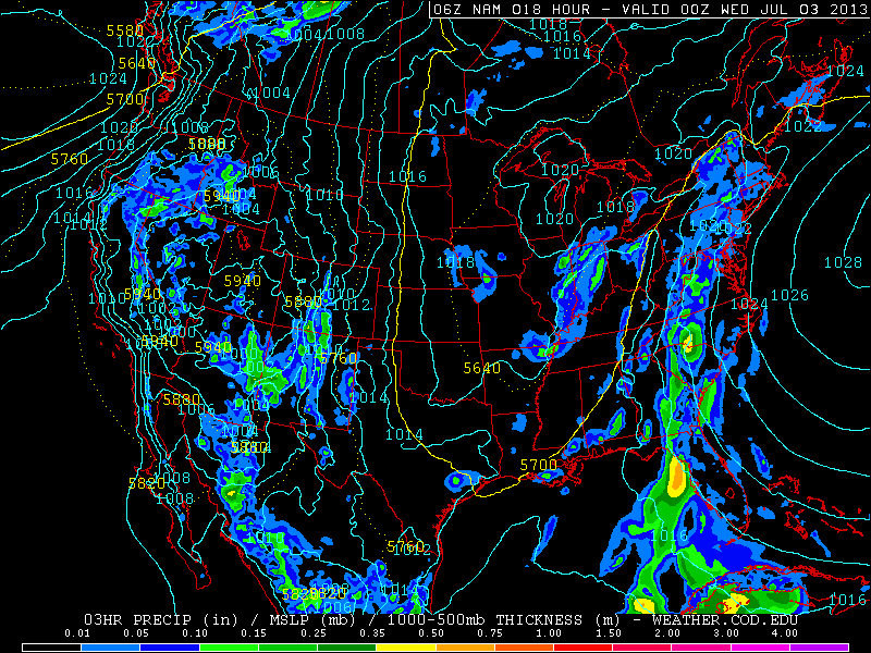July 2 7P precip forecast