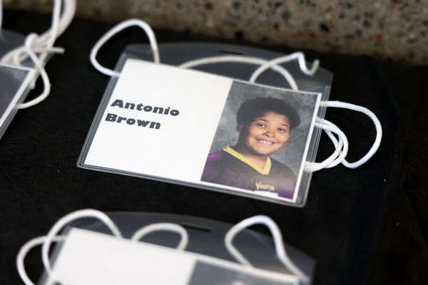 A badge reads "Antonio Brown" and shows a student photo.