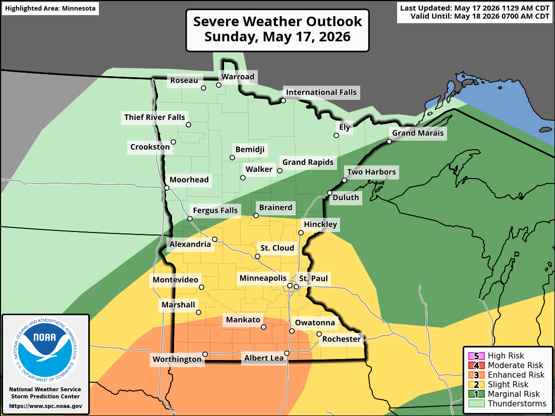 Severe weather threat for Sunday