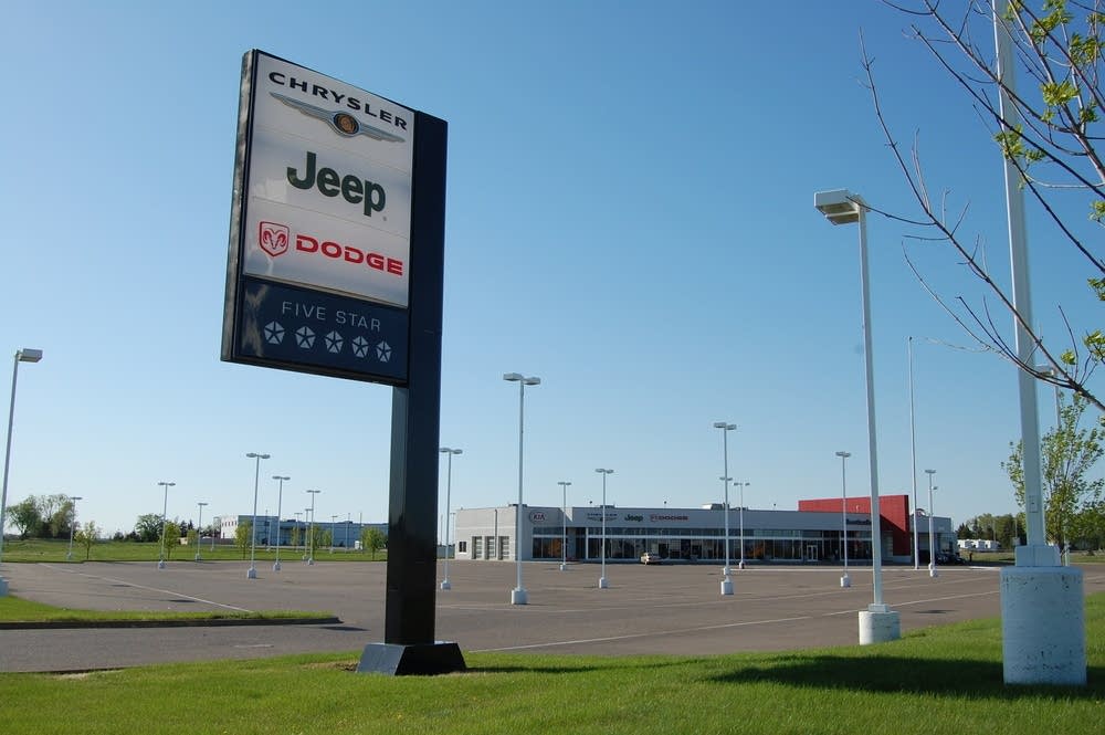 A closed Denny Hecker Dodge dealership