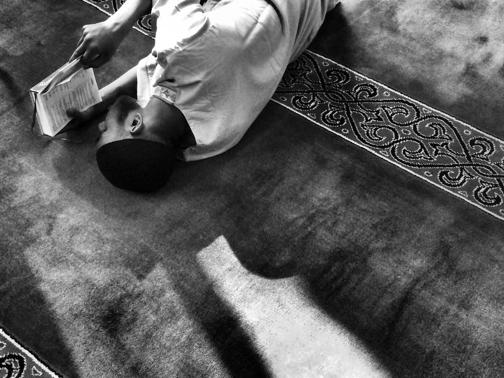 Reading the Koran in spiritual seclusion
