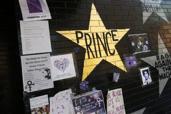 Prince's star at First Avenue, now gold