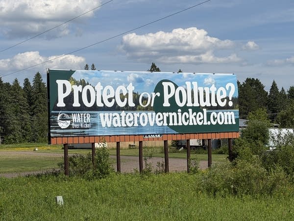 A billboard about mining