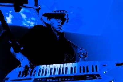 Chuquimamani-Condori performing on stage