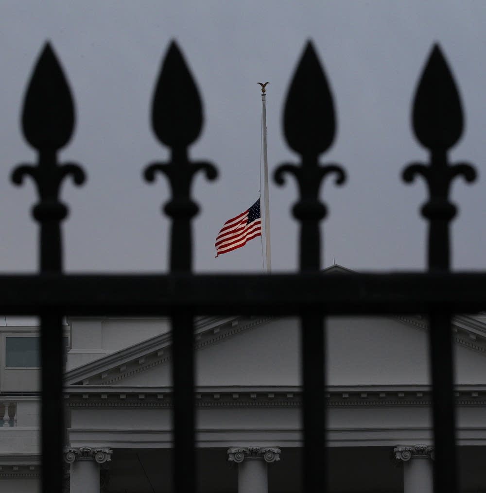 White House flag at half staff