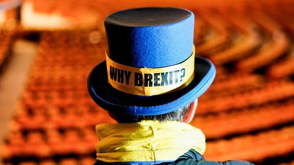 Anti-Brexit activist Steve Bray poses in the hemicycle of the European Parliament in Brussels on January 23, 2020.