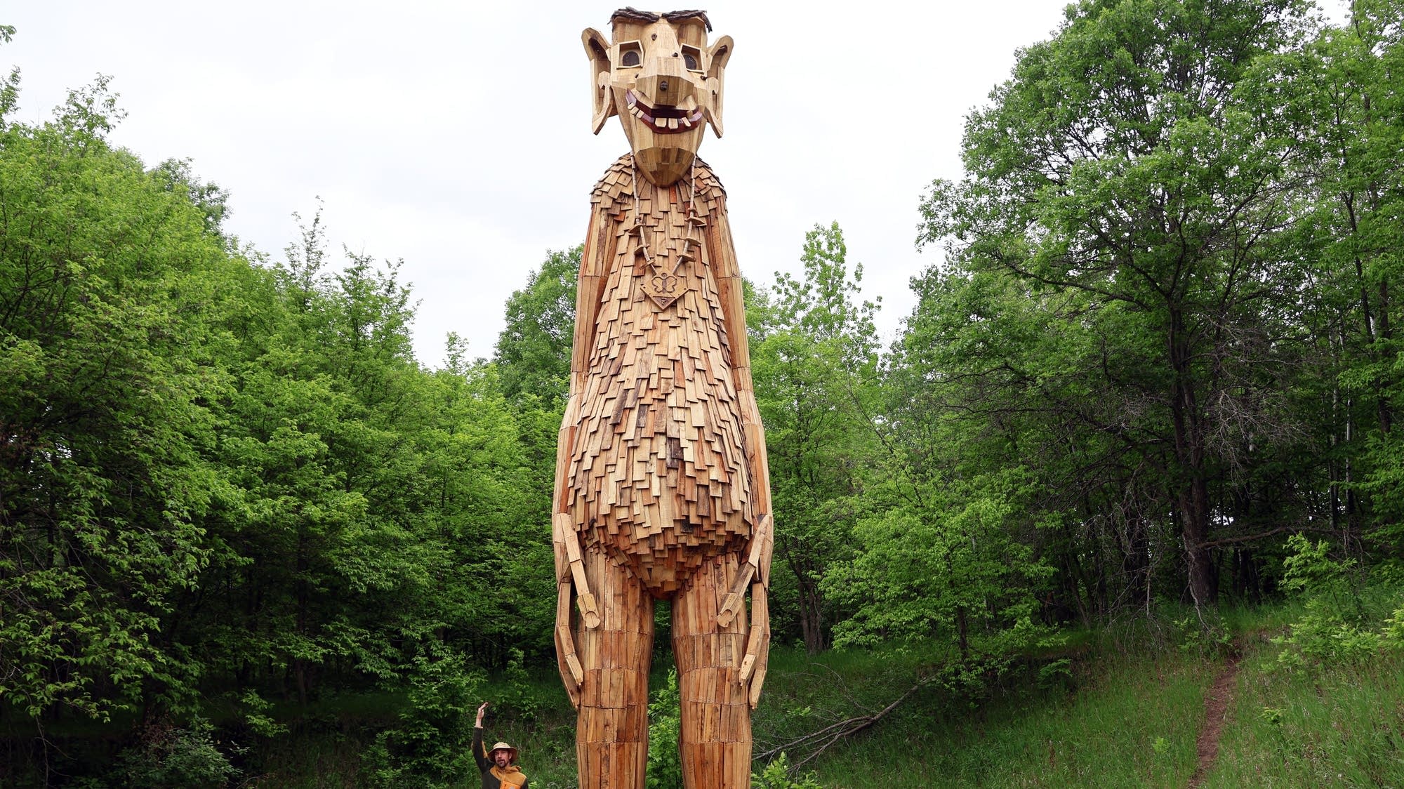 A giant troll installation and treasure hunt opens in northern