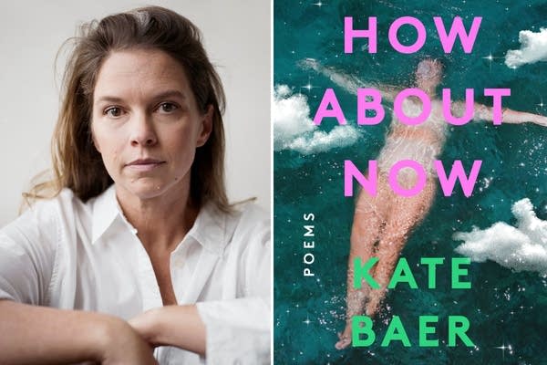 A side by side of an author portrait and the book cover art.