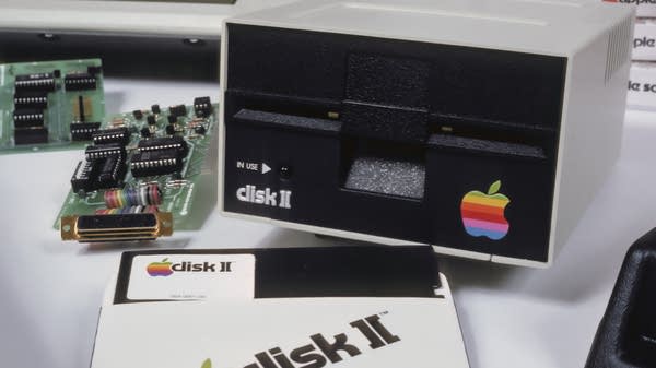 An Apple Disk II disk drive a personal computer. It launched in in 1983, a couple years after the company's IPO.
