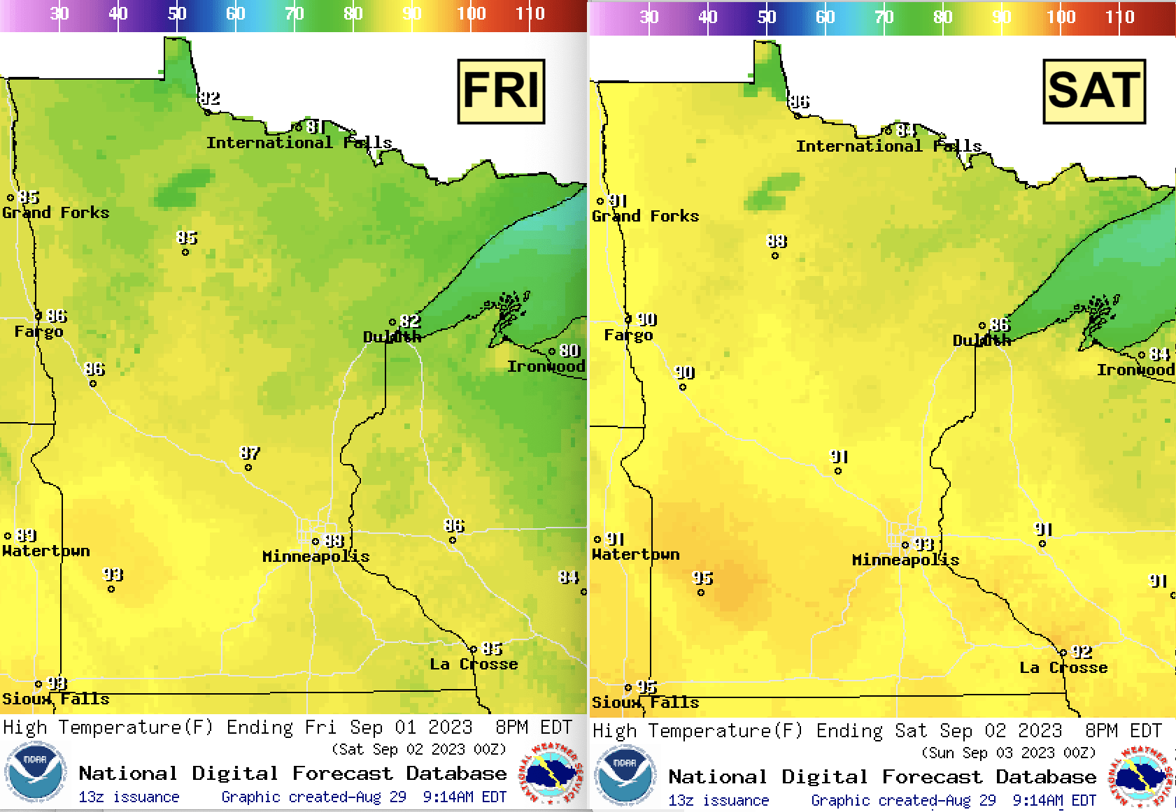 highs FRI SAT