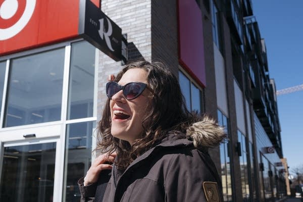 Lisa Bender stands outside of the new uptown Minneapolis Target