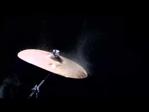 Good vibrations: a cymbal strike in slow motion