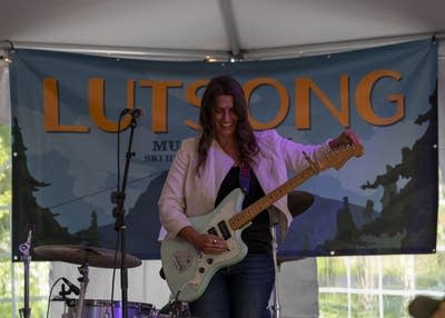 Molly Dean performing on stage