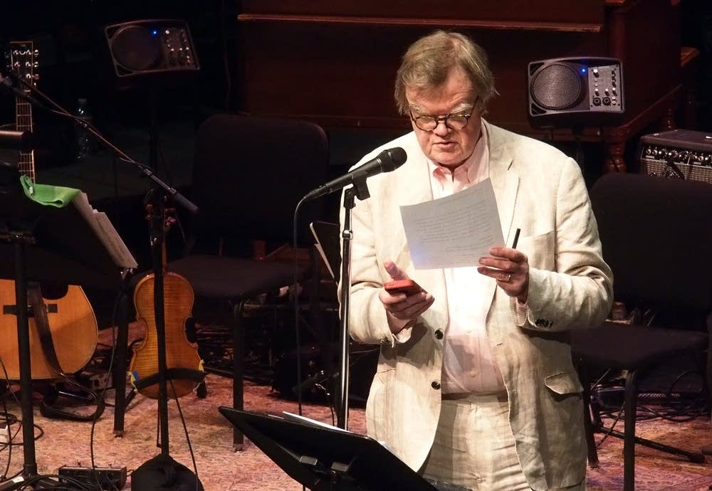 6:59 p.m. Friday: Keillor times a promo.