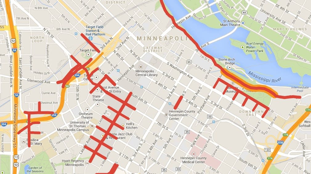 Know your downtown Minneapolis weekend road closures MPR News