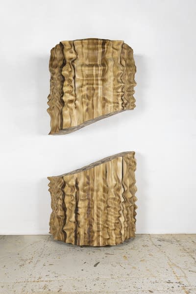 A wood art piece