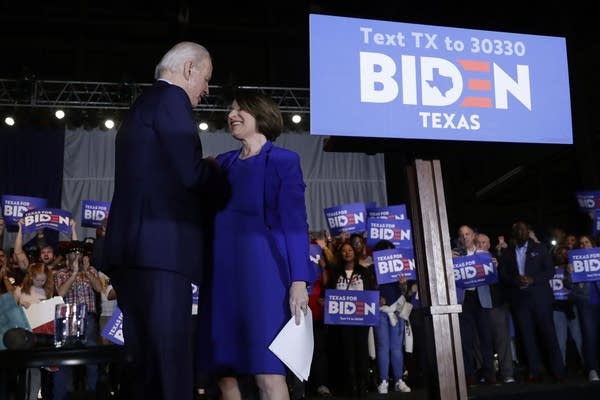 Sen. Amy Klobuchar endorses former Vice President Joe Biden. 