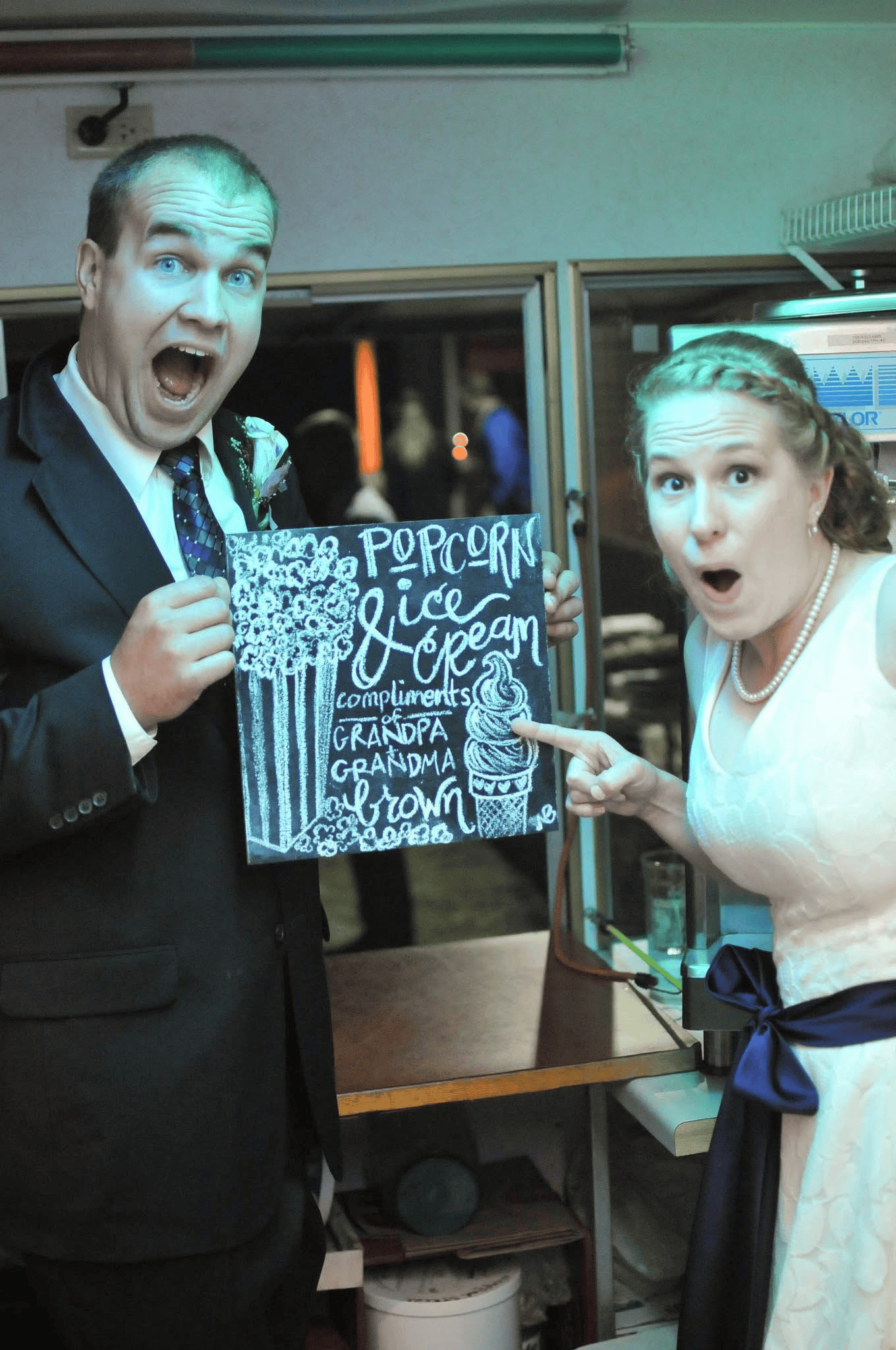 A couple at a wedding