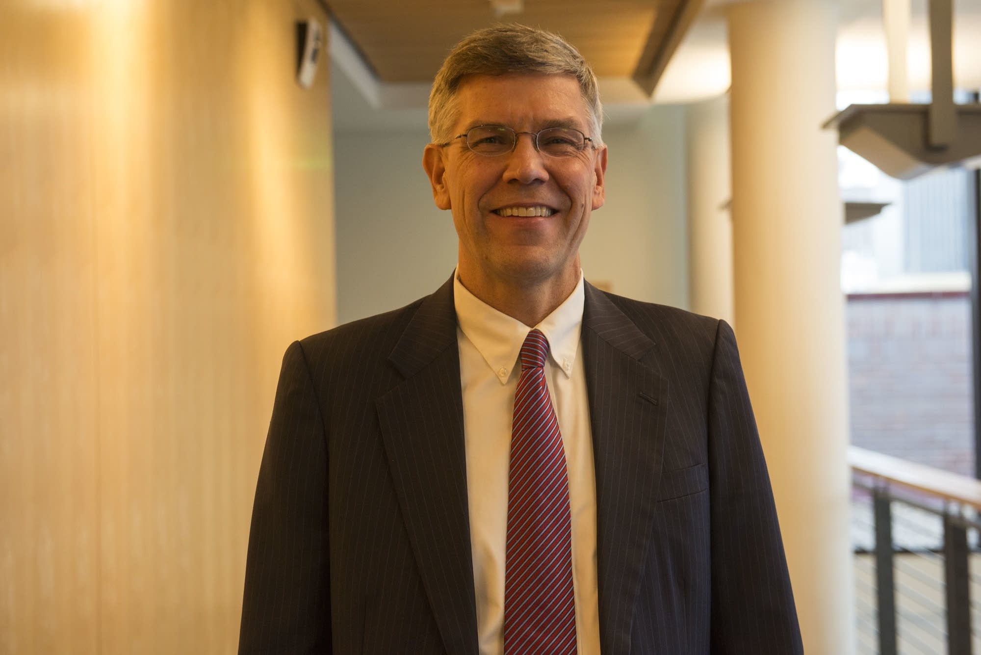 Erik Paulsen stands outside the UBS Forum at MPR on Friday, Oct. 5.