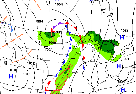 Warm Friday ahead of a cool front with spotty showers